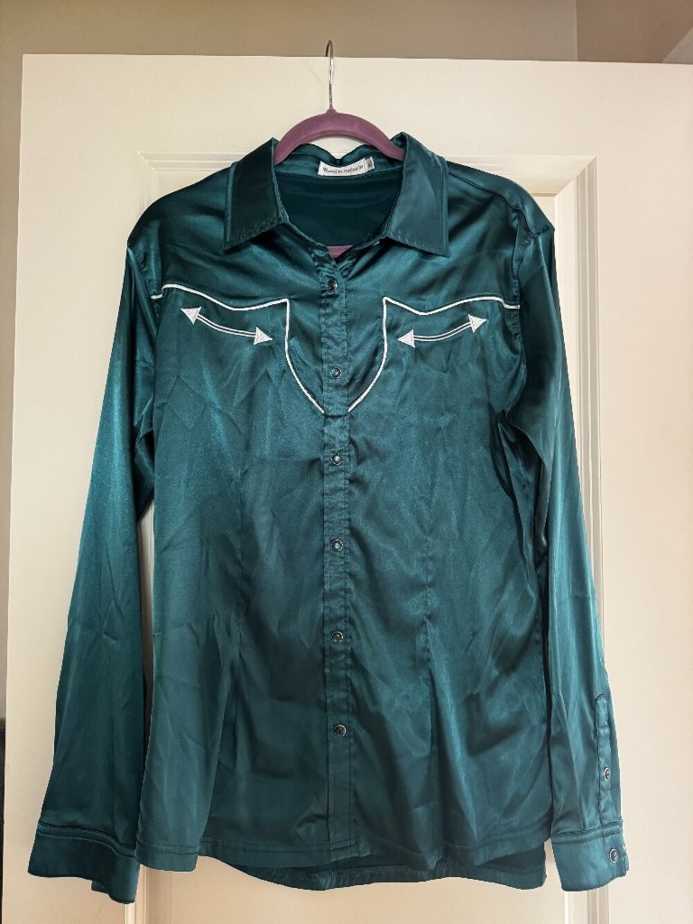 Brand New w/o tags - Women's Ranch Dress'n Green/Teal long sleeve size XL
